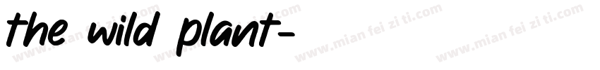 the wild plant字体转换